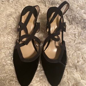 Velvet Christian Louboutin heels size 37 1/2